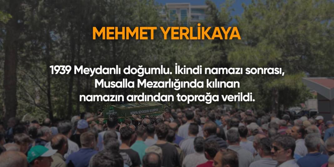 Konya'da bugün vefat edenler | 20 Eylül 2024 5